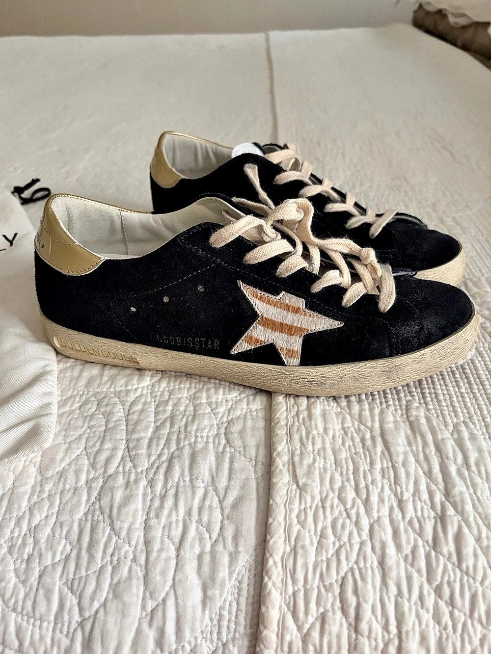 Golden Goose Super-Star Sneakers Black & Gold